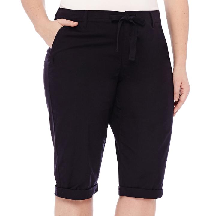 Liz Claiborne Cropped Cargo Pants - Plus