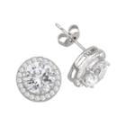 Sparkle Allure&trade; Pure Silver-plated Round Cubic Zirconia Earrings