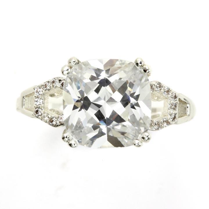 Sparkle Allure White Halo Ring
