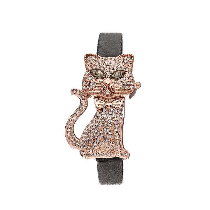 Geneva Platinum Womens Rose Goldtone Strap Watch-7721