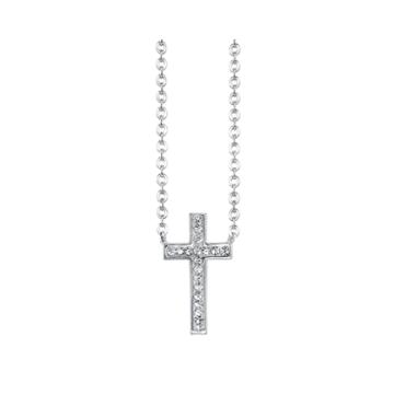 Crystal Sophistication&trade; Silver-plated Crystal-accent Cross Pendant Necklace