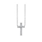 Crystal Sophistication&trade; Silver-plated Crystal-accent Cross Pendant Necklace
