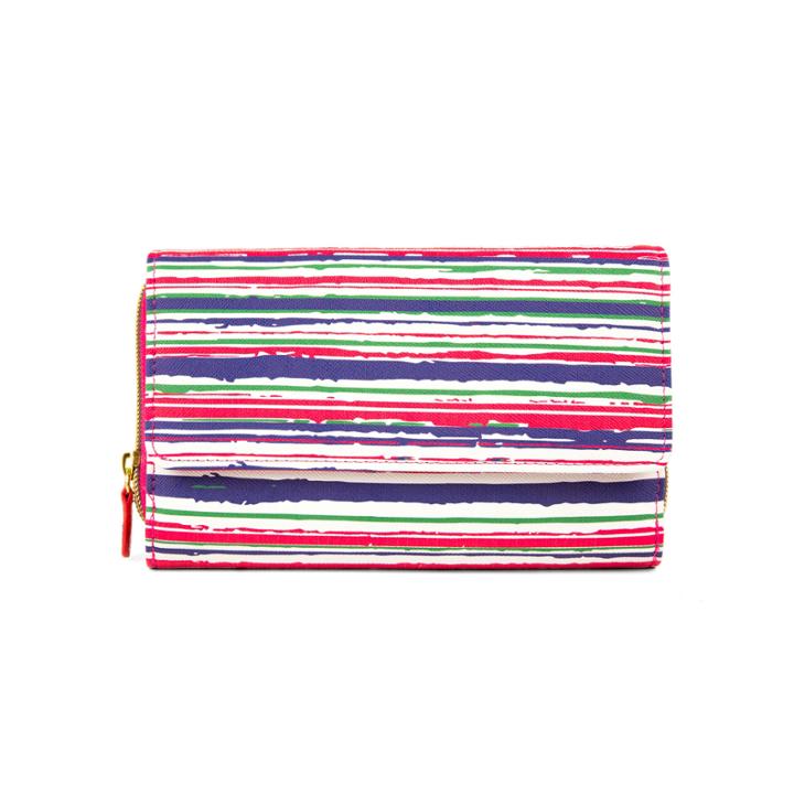 Mundi Big Fat Wallet Brush Strokes Print Wallet