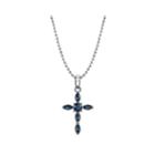 1928 Symbols Of Faith Religious Jewelry Womens Blue Pendant Necklace