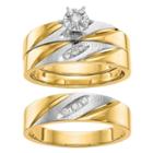 Womens 1/10 Ct. T.w. White Diamond 14k Gold Bridal Set