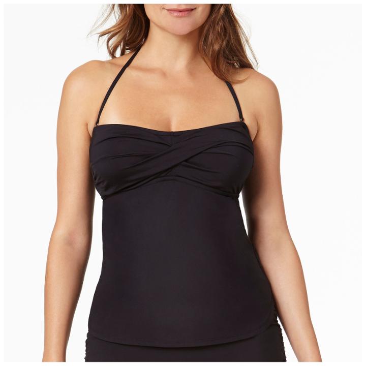 A.n.a Mix & Match Knit Twist-front Tankini Swim Top