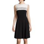 R & K Originals Sleeveless Colorblock Fit-and-flare Dress