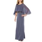 Melrose Elbow Sleeve Embellished Evening Gown