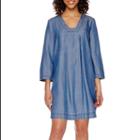 Stylus&trade; 3/4-sleeve Chambray Dress