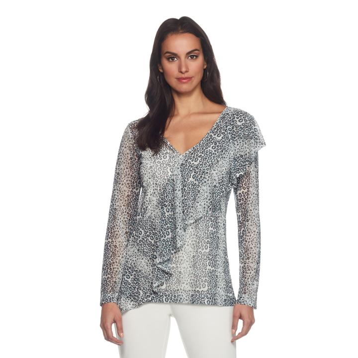 Skyes The Limit St. Mortiz Long Sleeve Leopard Print Top- Plus