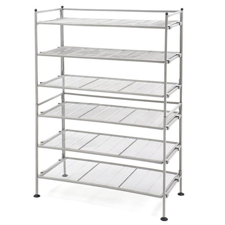 Seville Classics 3-tier Iron Mesh Utility Shoe Rack (2-pack)