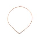 Nicole By Nicole Miller Crystal Rose-tone Collar Necklace