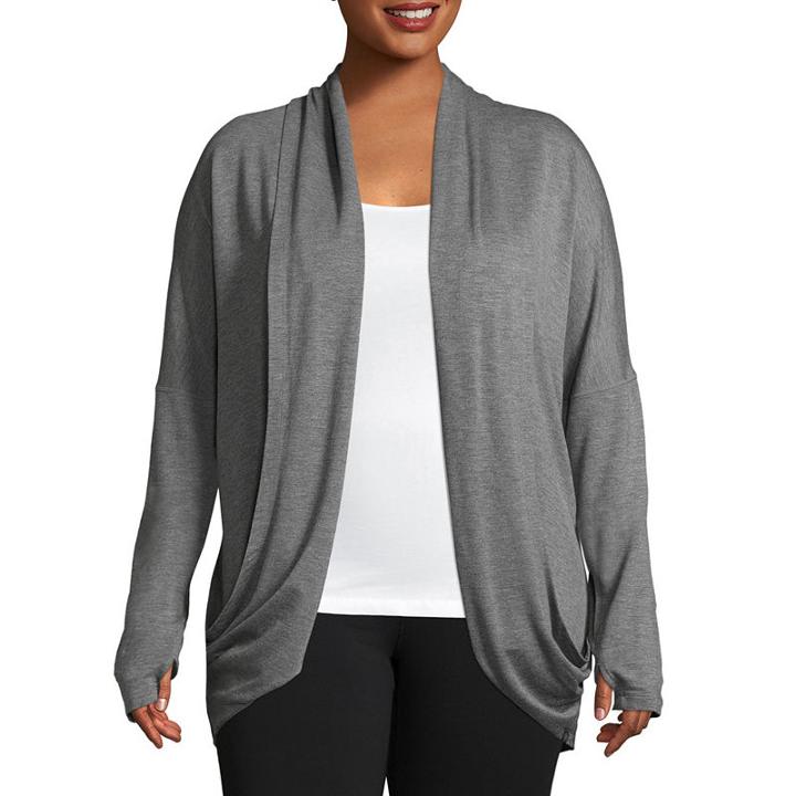 Gaiam Long Sleeve Wrap Shirt Plus