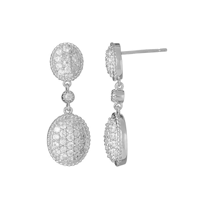 Limited Quantities Genuine White Zircon Sterling Silver Drop Earrings