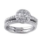 1 Ct. T.w. Diamond 10k White Gold Bridal Ring Set