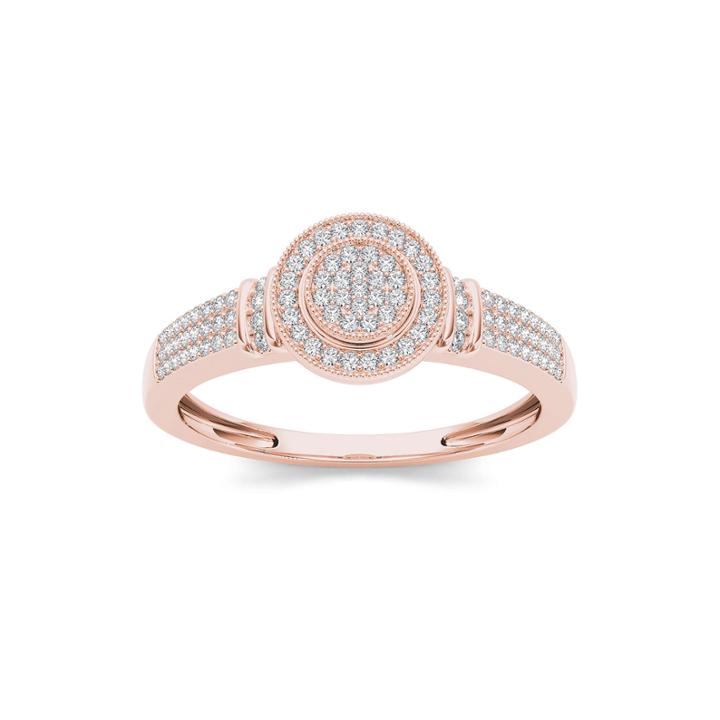 1/3 Ct. T.w. Diamond 10k Rose Gold Engagement Ring
