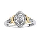1/4 Ct. T.w. Diamond 10k Two-tone Gold X- Accent Marquise Promise Ring