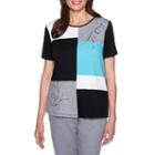 Alfred Dunner Play Date Short Sleeve Crew Neck T-shirt-womens