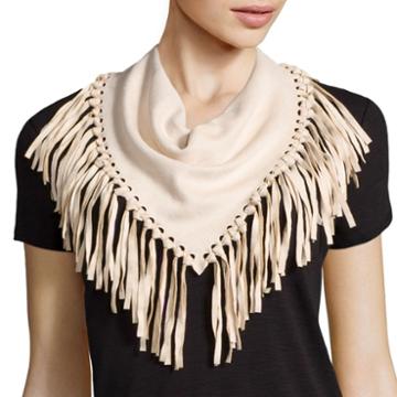 Mixit Faux Suede Triangle Neck Scarf