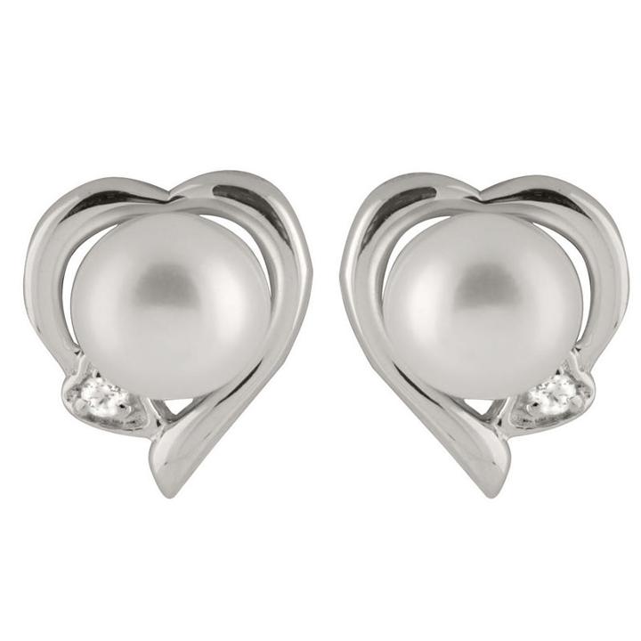 Splendid Pearl Sterling Silver Stud Earring