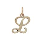Personalized 14k Yellow Gold Initial L Pendant Necklace