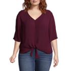 Arizona Tie Front Blouse - Juniors