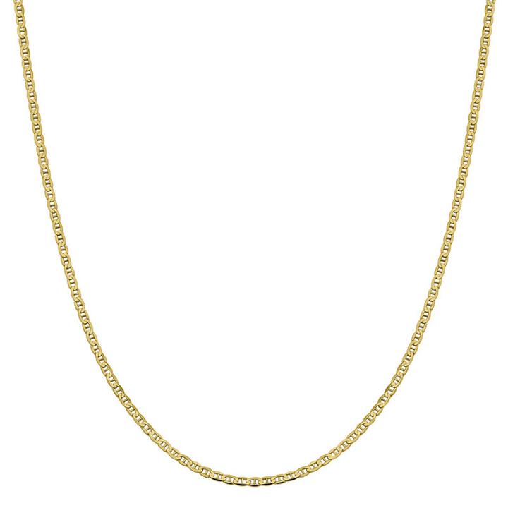 10k Gold Solid Anchor 16 Inch Chain Necklace