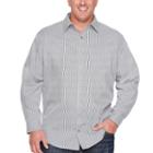 Van Heusen Traveler Stretch Non Iorn Long Sleeve Checked Button-front Shirt-big And Tall