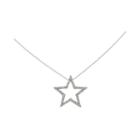 1/10 Ct. T.w. Diamond 14k White Gold Star Pendant Necklace