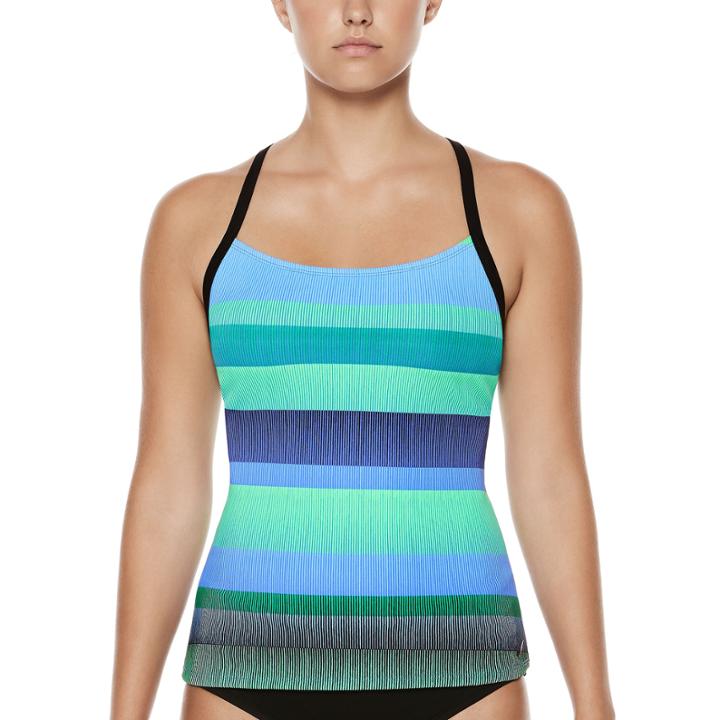 Nike Capsule Collection Stripe Tankini Swimsuit Top