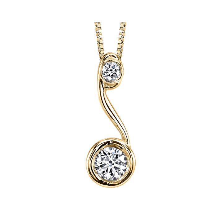 Sirena&trade; 1/5 Ct. T.w. Diamond 14k Yellow Gold Pendant Necklace