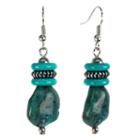 Aris By Treska Blue Beaded Silver-tone Earrings