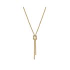 Infinite Gold&trade; 14k Yellow Gold Hollow Knot Lariat Necklace
