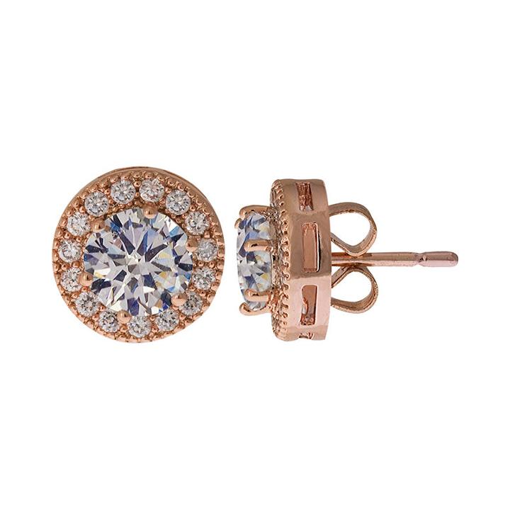 Sparkle Allure&trade; Cubic Zirconia Halo Stud Earrings