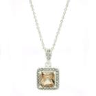 Sparkle Allure Brown Crystal Pendant Necklace