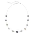 Vieste Gray Simulated Pearl Illusion Necklace