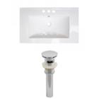 32-in. W 3h4-in. Ceramic Top Set In White Color -overflow Drain Incl.