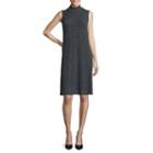 Ronni Nicole Sleeveless Mockneck Rib Knit Shift Dress