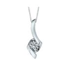 Sirena 1/3 Ct. Diamond Solitaire 14k White Gold Pendant Necklace