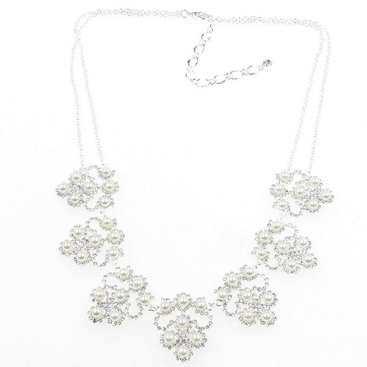 Vieste Rosa Fashion Pearl Womens Brass Collar Necklace