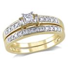 Womens 1/3 Ct. T.w. Genuine White Diamond 14k Gold Bridal Set
