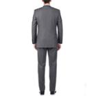 Verno Men's Dark Grey Slim Fit 100 Wool Two Piecesuit
