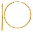 14k Gold 36mm Round Hoop Earrings