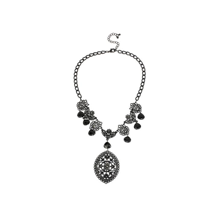 Mixit&trade; Black Lace-look Cutout Necklace