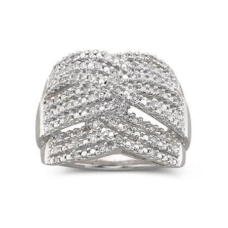 1/2 Ct. T.w. Triple-weave Diamond Band Sterling Silver