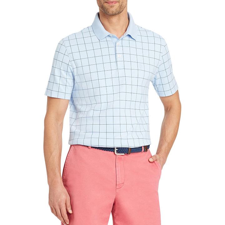 Izod Interlock Short Sleeve Grid Polo Shirt