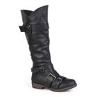 Journee Collection Rachel Buckle-strap Knee-high Riding Boots