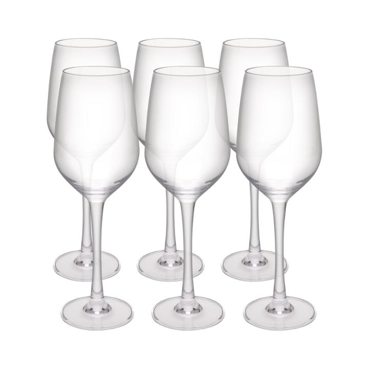 Zak Designs Trinity Set Of 6 White Wine Glasses