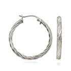 Sterling Silver Twist Hoop Earrings