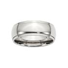 Personalized Mens 8mm Stainless Steel Wedding Band